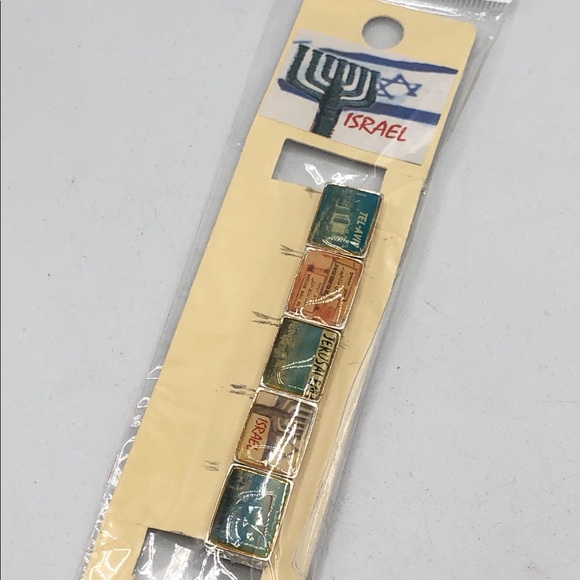 New Israel Picture Tile Souvenir Silver Bracelet - Picture 4 of 6